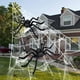 thumbnail image 4 of [Araña Negra 50CM Individual 50g] Araña Halloween Araña Aterradora Piel Suave Negra Accesorios Araña Grandes Realistas, 4 of 9