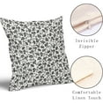thumbnail image 3 of Cream White Black Daisy Floral Pillow Covers 16X16 Inch Vintage Flowers Decorative Pillow Cases Set of 2 Block Print Cotton Linen Throw Pillows Farmhouse Decor For Sofa Couch Porch Cushion Outdoor, 3 of 6