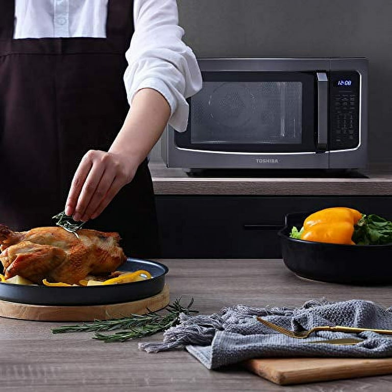 TOSHIBA 4-in-1 ML-EC42P(SS) Countertop Microwave Oven, Smart Sensor,  Convection, Air Fryer Combo, Mute Function, Position Memory Turntable with  13.6