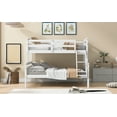 thumbnail image 4 of Twin over Full Bunk Bed with ladder, Safety Guardrail, Perfect for Bedroom, White, 4 of 13