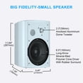 thumbnail image 2 of Altavoces exteriores Herdio de 6.5 pulgadas y 400 W con cable y resistentes al agua (par), 2 of 7