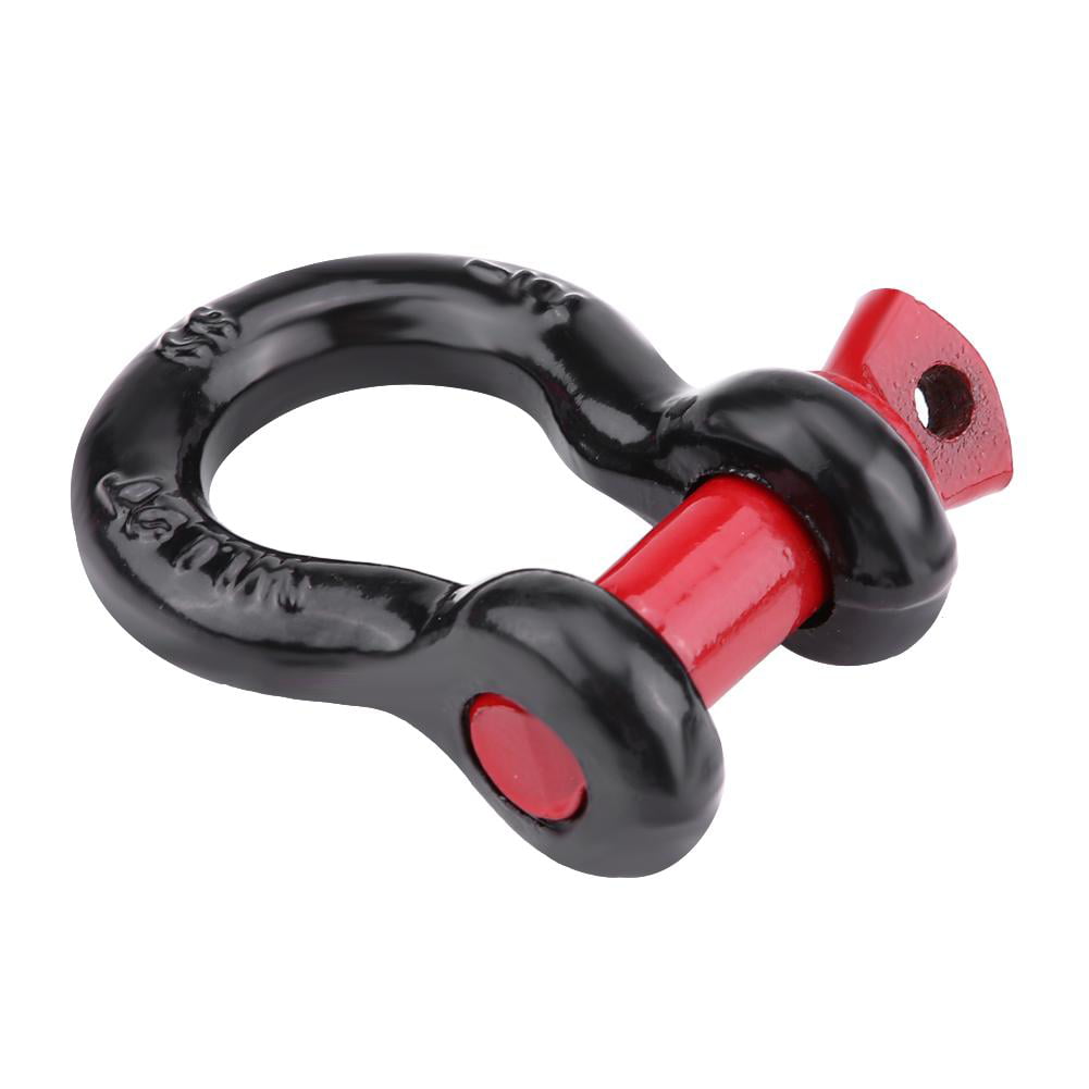 2 Sizes Steel Heavy Duty Galvanized D Ring Shackles for Vehicle Recovery Towing Shackle Mount Winch Link Hook 2T