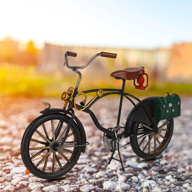 Estatuillas de estatua de bicicleta de metal, escultura de pared Obra de arte en miniatura Amantes de la bicicleta Manualidades Arte del hierro Modelo de bicicleta para fondo Bar Pasillo Decoración del hogar-- Teléfono móvil Teléfono móvil Accesorios para teléfonos móviles