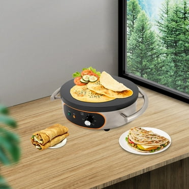 Electric Crepe Maker, 1500W 16" Large Commercial Electric Crepe Maker Pancake