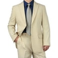 thumbnail image 4 of Stylish 2pc. Men's Regular Fit Dress Suit with 1 Free Pair of Socks - Beige 50L, 4 of 6