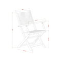 thumbnail image 4 of East West Furniture DIHD5CANA 5 Piece Outdoor Patio Dining Sets Consist of an Oval Acacia Wood Table and 4 Folding Arm Chairs, 36x60 Inch, Natural Oil, 4 of 7
