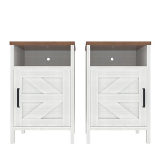 Better Homes & Gardens Modern Farmhouse USB Nightstand, Rustic White