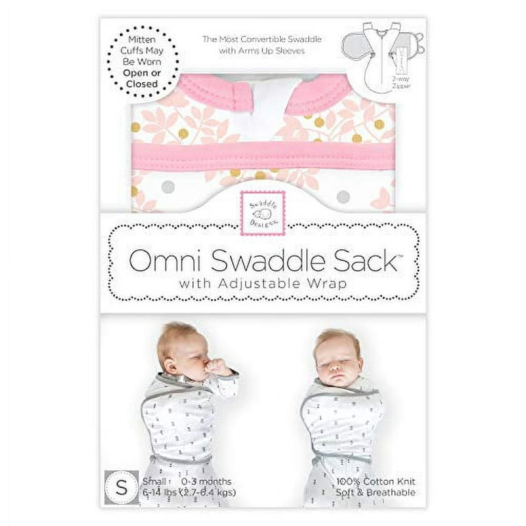 SwaddleDesigns Omni Swaddle Sack Swaddle Wrap - White - S - 0-3