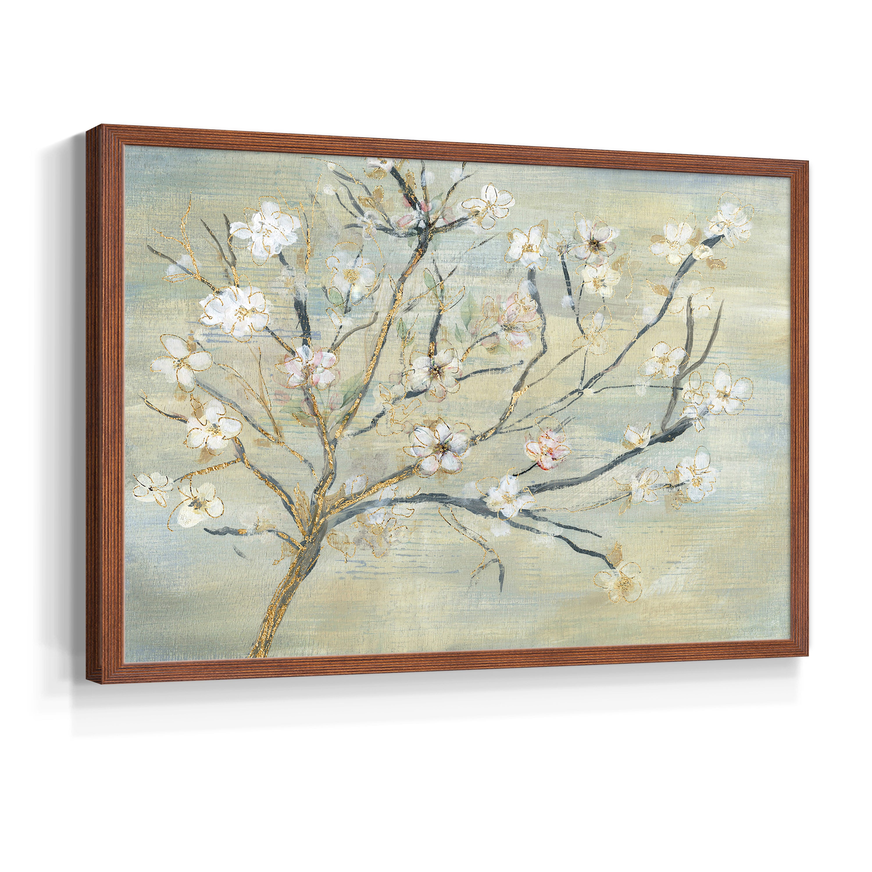 Blossoms & Spring Rain by Susan Jill - Restickable Framed Giclée Print