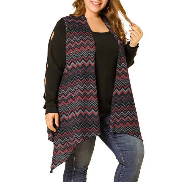 plus size asymmetrical cardigan