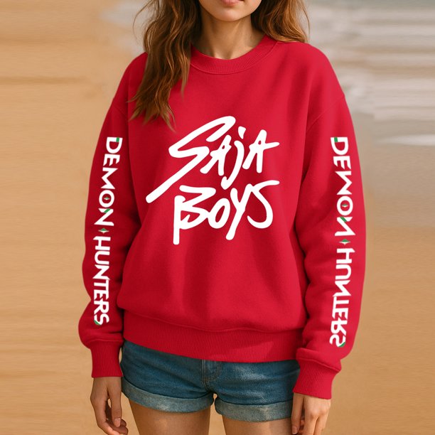 Demon Pop Hunters Movie Sweatshirt, Rumi,Mire Zoeyy Kids Long Sleeve Sweatshirt,Saja Boys, Huntrix Tshirt, Gift for Fans