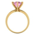 thumbnail image 4 of Solitaire Engagement Ring for Women - 2.5ct Simulated Pink Diamond in 14K Yellow Gold Promise Ring, 4 of 6