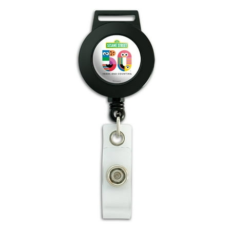 Sesame Street 50th Anniversary Logo Lanyard Retractable Reel Badge ID Card Holder