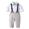 thumbnail image 6 of Caqnni Baby Boy Clothes Long Sleeve Sweatshirt Tops Pants Set Toddler Cowboy Fall Winter Outfit for 0 6 12 18 24 M 1t 2t 3t 4t 5t 6t Gift Sets(Silver,12-18 Months), 6 of 9