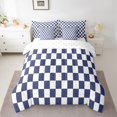 thumbnail image 2 of Castle Fairy Minimalist Buffalo Bedding Comforter Set 7-Piece for Female Men Adults,Geometric Plaid Grid King Bedding Sets,Mid Century Ultra Soft Bed Sheets,Super Cozy Room Decor,Reversible, 2 of 8
