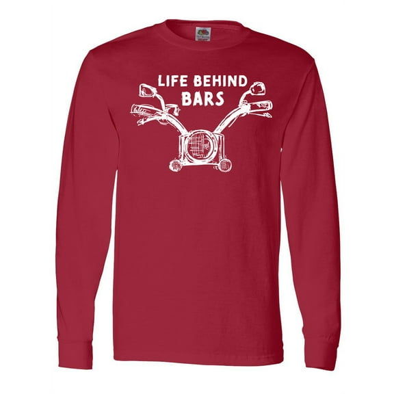 Inktastic Life Behind Bars Motorcycle Long Sleeve T-Shirt