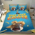 thumbnail image 1 of Pato y Ganso Conjunto de sábanas temático, trío de piezas, cómodo y amigable con la piel, diseño único, regalo de decoración para el hogar para familiares, amigos y fans,140cm *210cm, 1 of 6