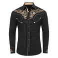 thumbnail image 4 of RMGVDSD Boys Western Cowboy Shirt With Print Long Sleeve Button Down Shirts For Kids Retro Casual Regular Fit Shirts Tops 4-5 Years, 4 of 4