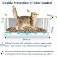 thumbnail image 2 of 24" x 16" x 12" Stainless Steel Sifting Litter Box with Lid, Extra Large Metal Sifting Cat Litter Box for Pine Pellet, High Sides Metal Litter Box System for Big Cats, Anti-Leakage(Black), 2 of 6