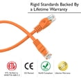 thumbnail image 4 of GearIT 10-Pack Cat6 Patch Cable, Cat 6 Ethernet Cable Snagless Flexible Soft Tab - Preimum Series - Orange, 4 of 6