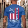 thumbnail image 4 of Havenx Men's We the People T-Shirt Short Sleeve Crewneck Shirts American Flag Design Tshirts Cross Patriotic 250 Years Of Freedom Tee,Blue 2XL, 4 of 4