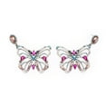 thumbnail image 1 of Butterfly Earrings Butterfly Wings Personality Large Stud Earrings Retro Exquisite Color Crystal Rhinestone Bohemia Pendant Girl Butterfly Personality Exaggerated Stud Earrings, 1 of 8