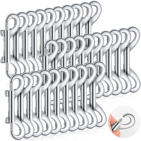 30 Pcs 3.5 Inch Double Ended Snap Hooks, Heavy Duty 110LB Zinc Alloy Spring Bolt Clips for Pet Leash, Key Chains, Buckets & Outdoor Gear