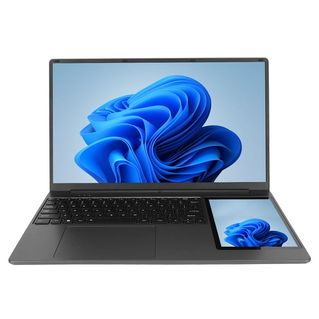 Ordinateur Portable à Double Écran 15,6 Pouces et 7 Pouces, Processeur N5095CPU 2,9ghz Quad Core, Écran HD IPS 16 Go, avec Clavier Rétroéclairé Coloré
