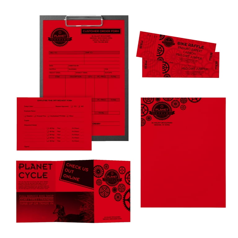  Re-Entry Red Paper - 8 1/2 x 11 60lb Text, 5000 Pack