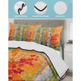 thumbnail image 4 of Quilts Twin XL Size, Modern Oil Painting Soft Comforter Bedding Set for Bed, Summer Tree Leaves Yellow Green Lightweight Quilted Bedspread with Pillow Cover(2 Pieces) for All Season, 68x98 Inch, 4 of 6