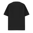 thumbnail image 3 of LIaqionyy Girls Lightweight Sweatshirts Casual Crewneck Short Sleeve Pullover Tops Basic Solid Color T-Shirts, 3 of 5
