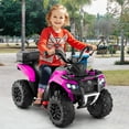 thumbnail image 2 of Gymax 6V Kids Ride On ATV w/ Music & Spray Function USB Port Storage Box Toy Car Pink, 2 of 10