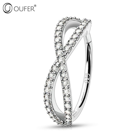 925 Sterling Silver Earrings Septum Clicker Cubic Zirconia 16G Helix Cartilage Lobe Daith Body Piercing Jewelry