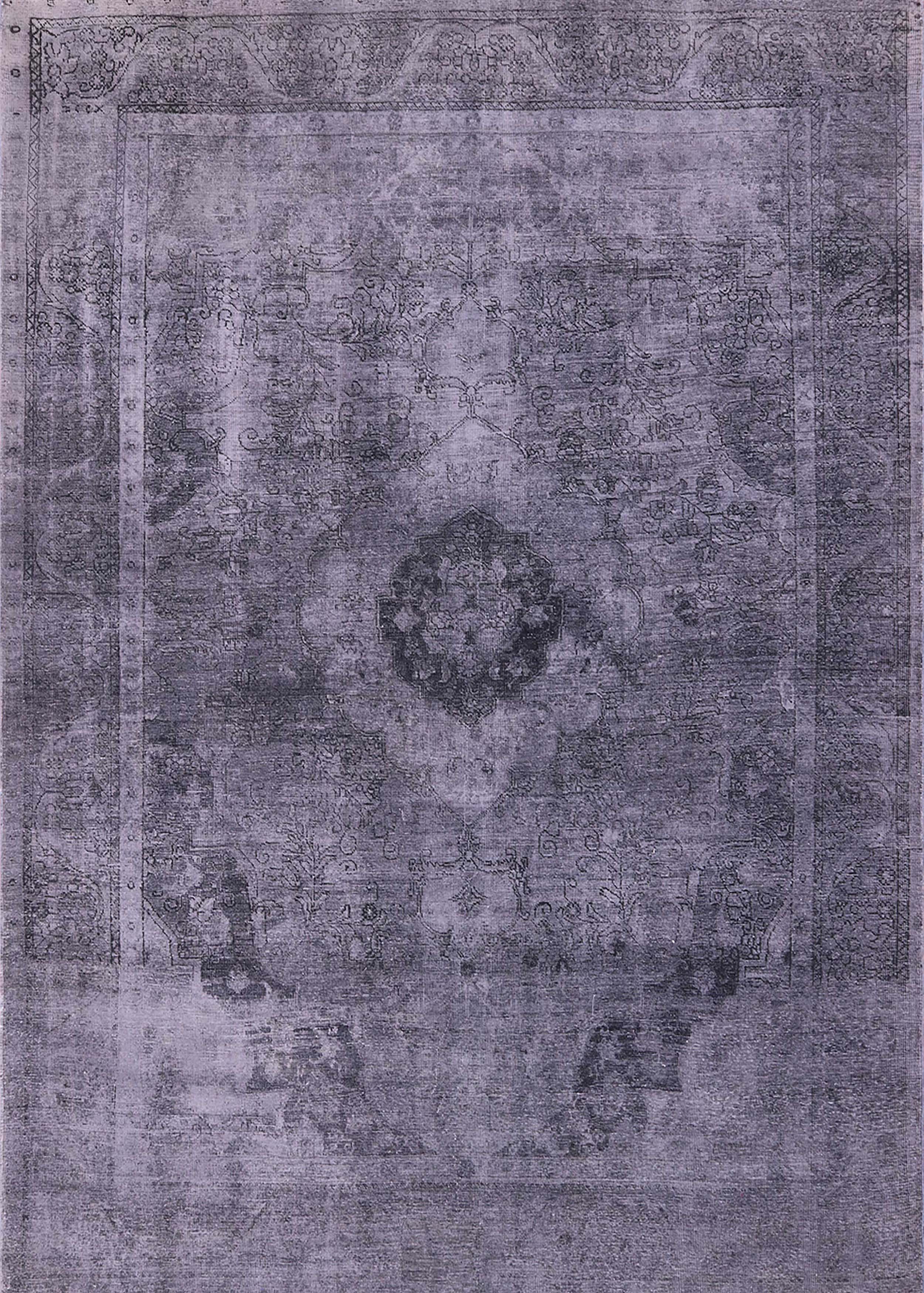 Ahgly Company Indoor Rectangle MidCentury Modern Purple Oriental Area