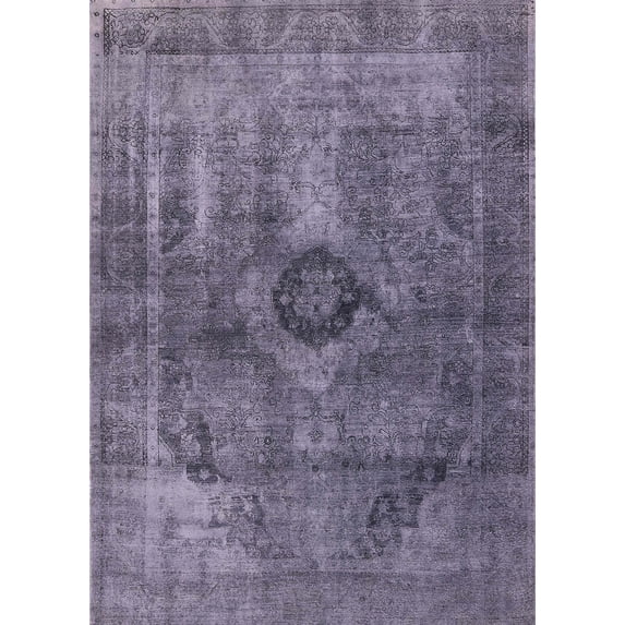 Ahgly Company Machine Washable Indoor Rectangle Industrial Modern Grape Purple Area Rugs, 3' x 5'