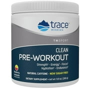 Trace Minerals | TMSPORT Series Pre Workout Supplement | Energy and Strength Booster | No Artificial Color| Raspberry Lemonade Flavor | 9.9 Ounce