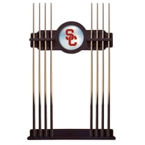 University of Southern California Solid Wood Cue Rack with a English Tudor Finish