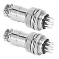 thumbnail image 1 of Conector de aviación de 12 pines, 2 piezas Conector de aviación de 12 pines Conector eléctrico de clavija de enchufe Rendimiento de primera categoría, 1 of 8