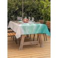 thumbnail image 3 of Outdoor Tablecloth with Umbrella Hole for Patio/Picnic/Party/Camping, Turquoise Coastal Waterproof Table Cloth Rectangle Table Cover Washable, Waves Summer Beach Ocean Sea (54"x 80"), 3 of 9