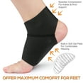 thumbnail image 4 of 1 Pair Compression Arch Support Brace with Gel Ankle Protector Compression Flat Foot Socks with Gel Inserts Insole Cushion for Ankle Arch Pain, 4 of 7