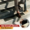 thumbnail image 3 of ThreadNanny Anti Slip Traction Treads with Glow in Dark Stripe (15-Pack), 6" X 24", Best Grip Tape Grit Non Slip, Outdoor Non Skid Tape, High Traction Friction Abrasive Adhesive for Stairs Step, 3 of 7