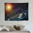 thumbnail image 4 of COMIO Outer Space Planet Tapestry, Universe Galaxy Solar System Earth Art Tapestries Wall Hanging for Kids Men Bedroom College Dorm Living Room Office Science Decor Cool Hippie Blanket Poster, 4 of 7