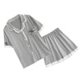 thumbnail image 2 of Conjunto de pijama de dos piezas Nikou pijama para mujer manga corta artesanía superior, 2 of 9
