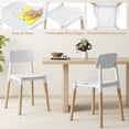 thumbnail image 4 of Giantex Set of 4 Modern Dining Side Chairs, Armless Kitchen Chairs w/Spacious Seating, White, 4 of 7