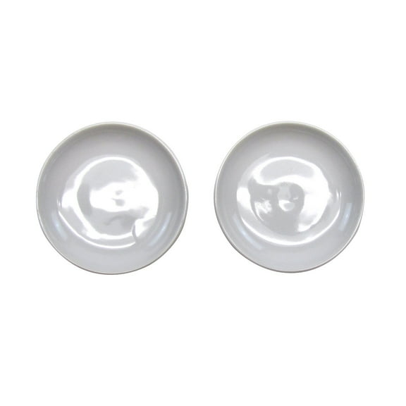 2pc White Ceramic Sushi Hot Siracha Soy Sauce Dipping Dish Set Porcelain Condiment Dip Plate