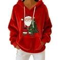 thumbnail image 2 of Roncen Christmas Fleece Hoodies for Women Fuzzy Oversized Hoodie with Pockets Casual Pullover Hooded, 2 of 7