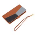 thumbnail image 1 of Caja Del Teléfono Del Tirón De La Tarjeta De La Cartera De Costura Cubierta De La Cubierta Del Teléfono De La Hebilla Magnética Para Iphone 13Brown, 1 of 8