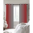 thumbnail image 3 of Red Grey Ombre Blackout Curtains 84 Inches Long for Bedroom, Modern Gradient Abstract Art Thermal Insulated Room Darkening Black Out Window Curtain Panels Grommet Drapes for Living Room, 3 of 8