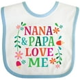 thumbnail image 3 of Inktastic Nana and Papa Love Me Girls Baby Bib, 3 of 4