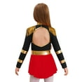 thumbnail image 2 of Doomiva Kids Girls Ringmaster Showman Dance Dress Shiny Marching Band Tuxedo Jumpsuits Black 14, 2 of 6